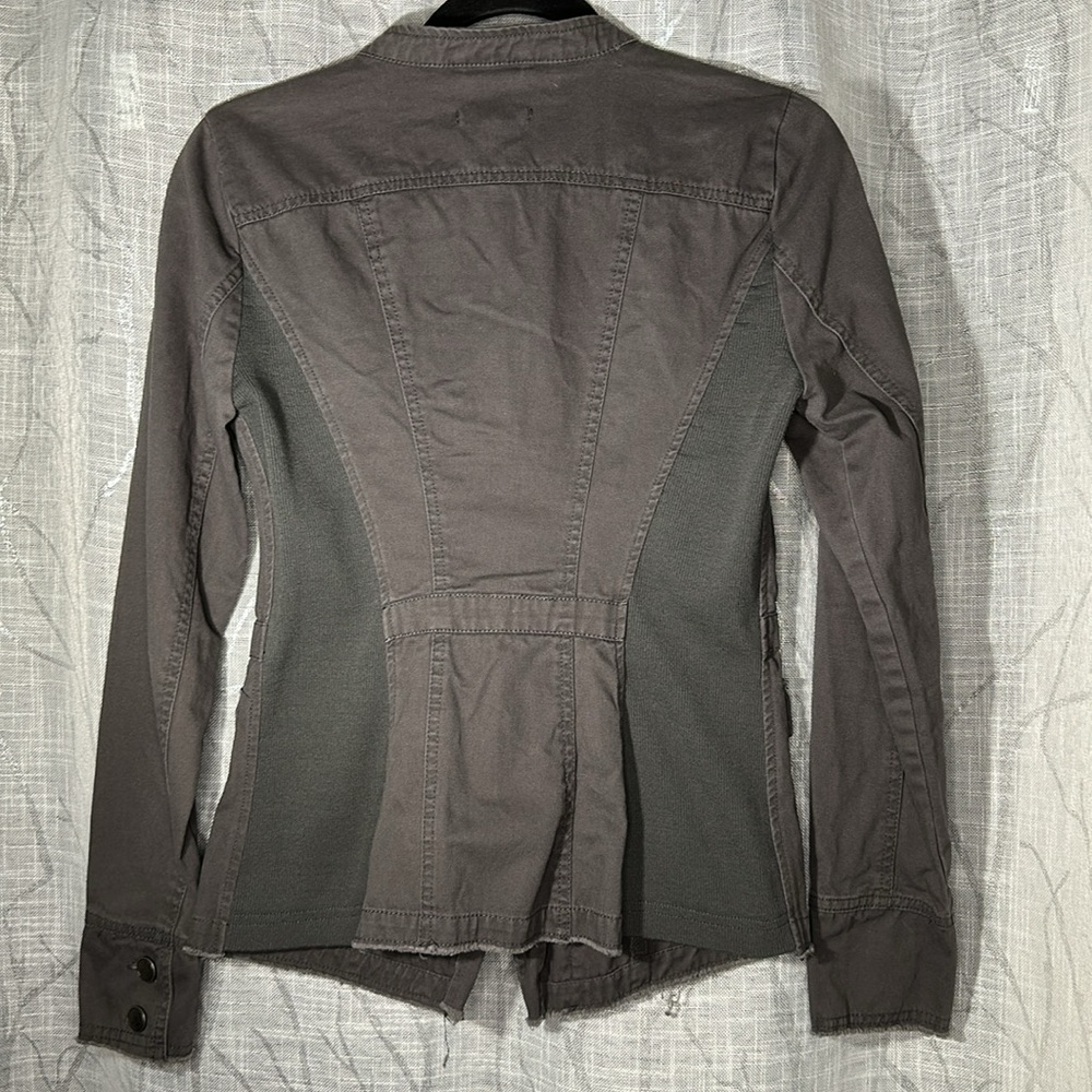 Military Jacket, Solid Button Down By Maurices Si… - image 3